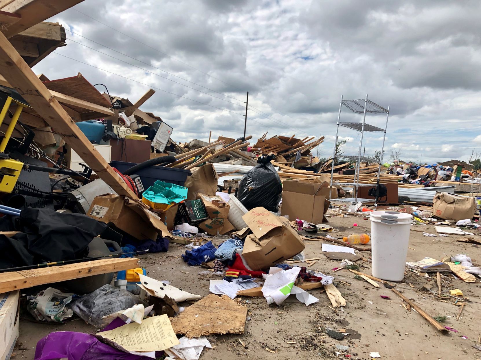 Tornado destruction near County Road M and Highway 29